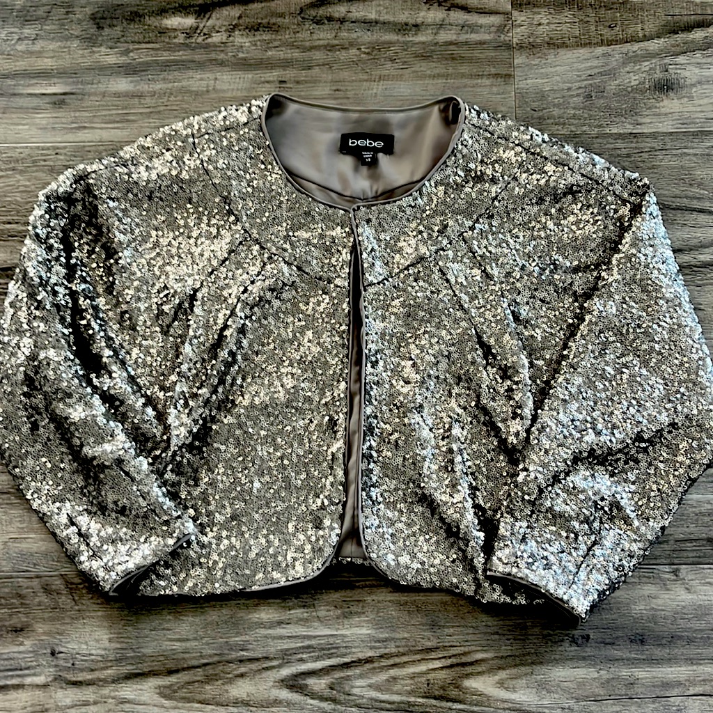 Sequin Cropped Jacket